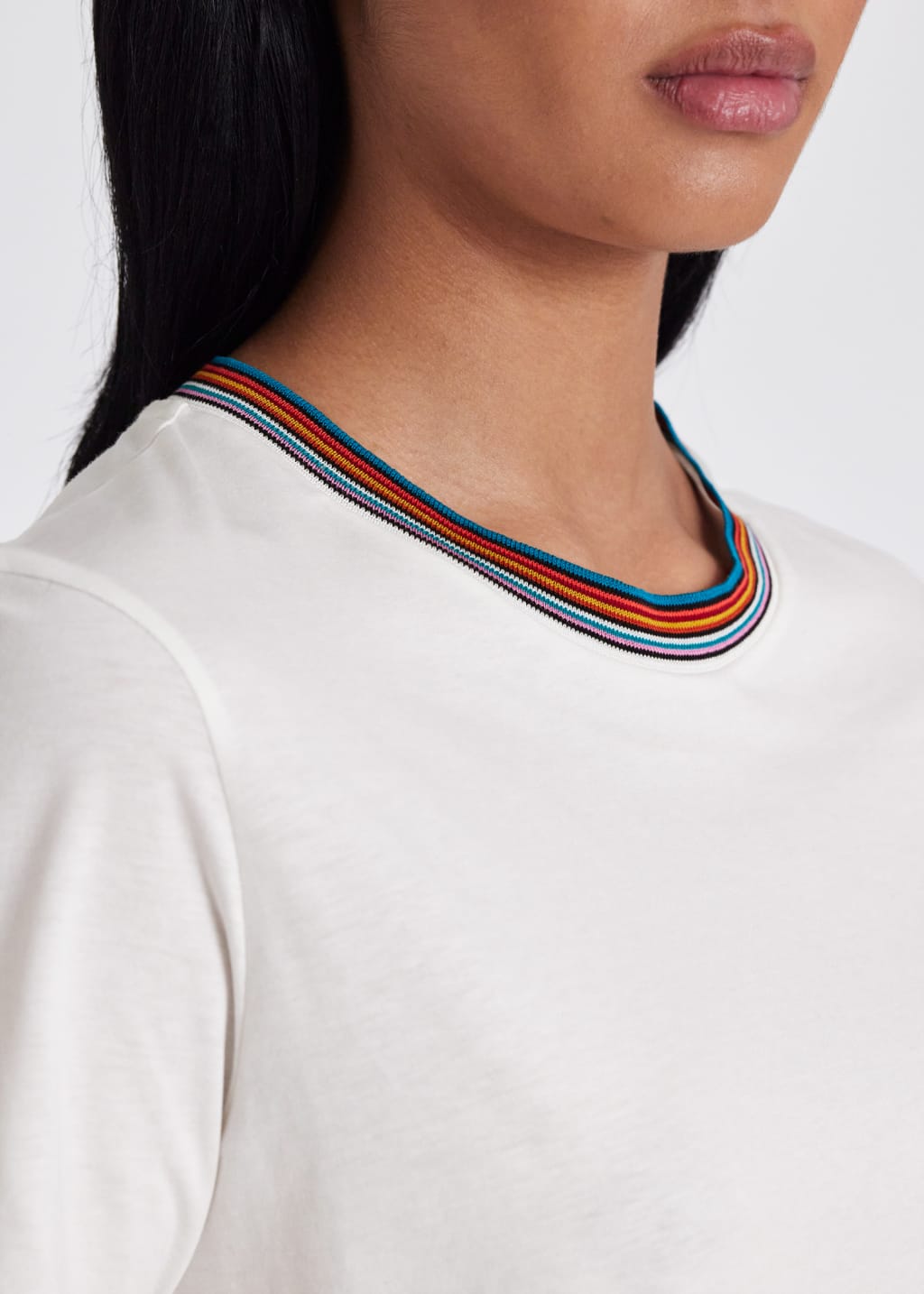 Toronto White Stripe Cotton Tee