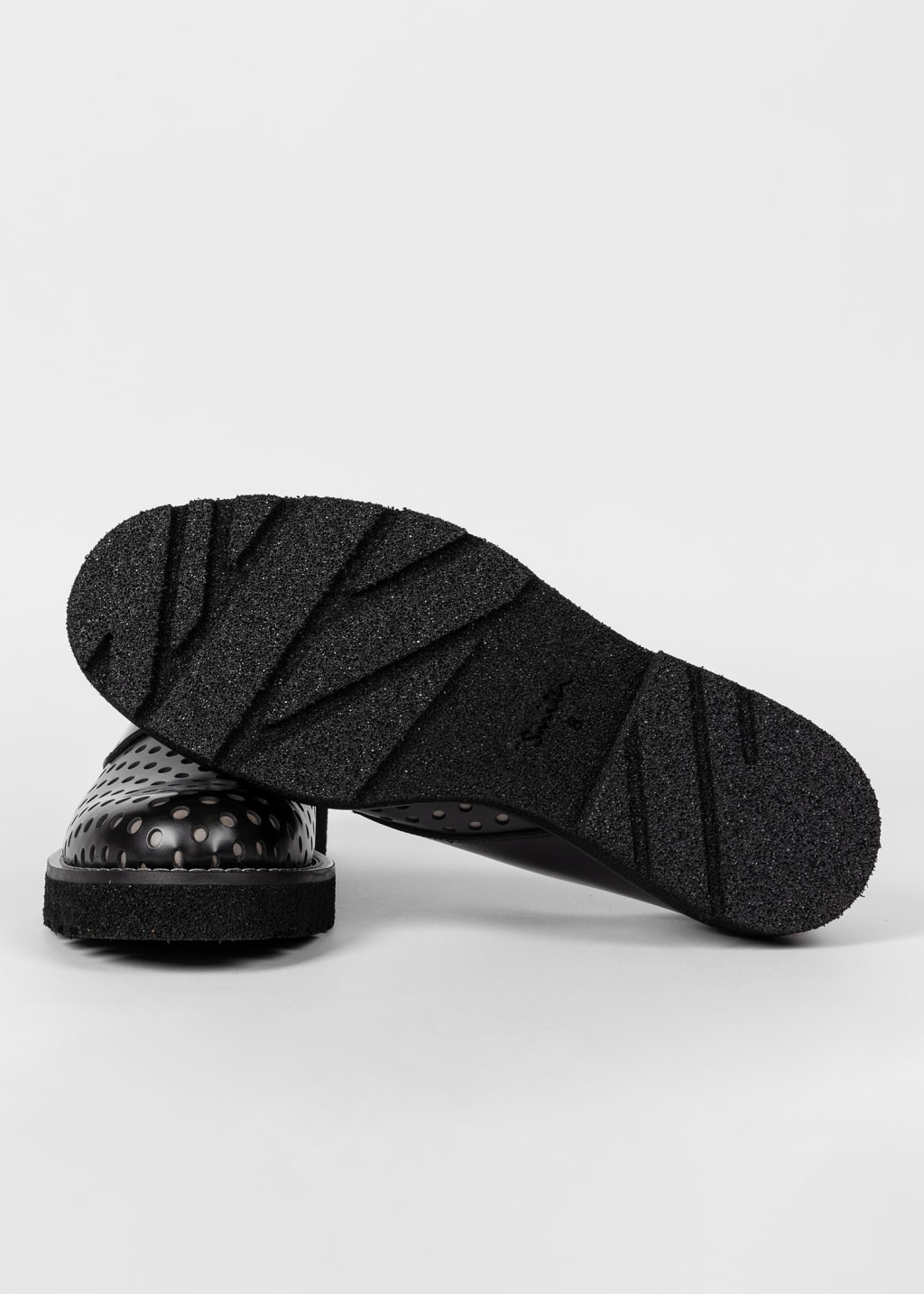 Detail View - Black Leather 'Eldrick' Shoes Paul Smith