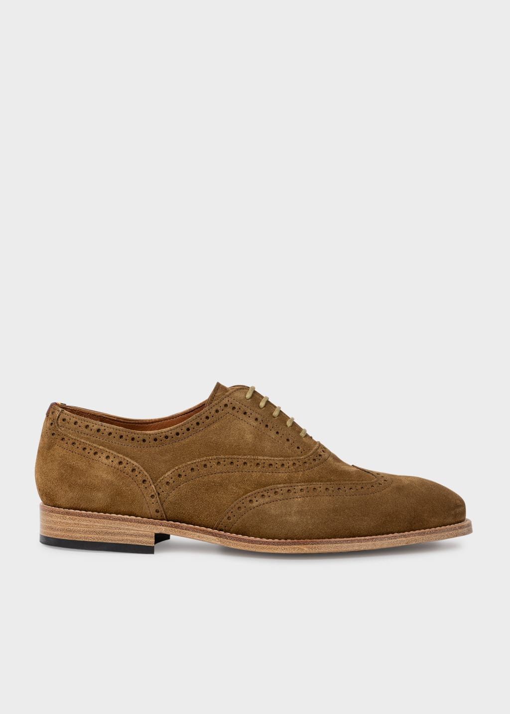 Side View - Tan Suede 'Niccolo' Brogues Paul Smith