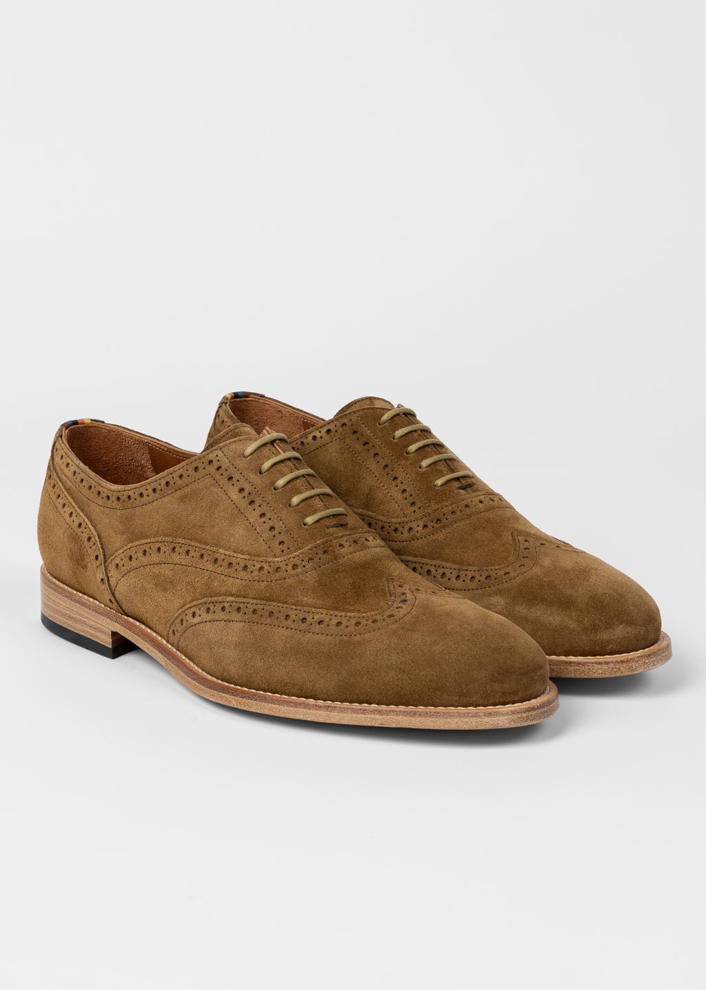Pair View - Tan Suede 'Niccolo' Brogues Paul Smith 