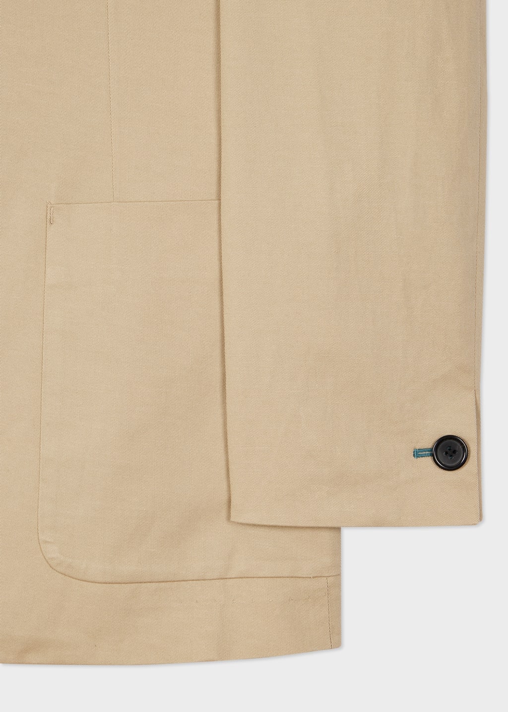 Detail View - Tan Cotton-Linen Twill Blazer Paul Smith