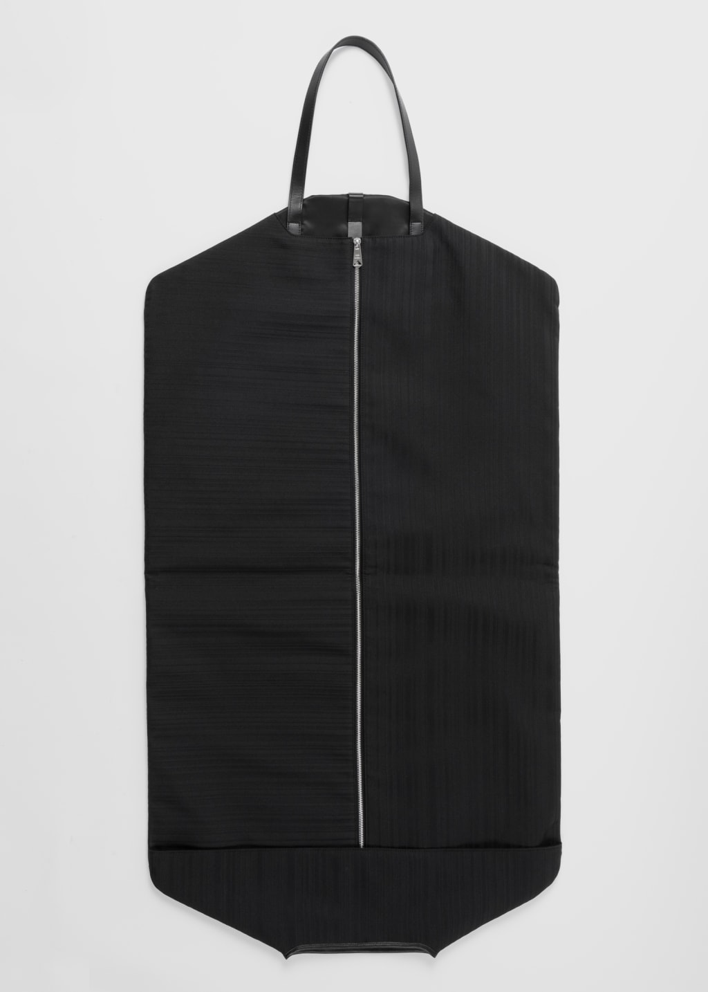 Front View - Black 'Shadow Stripe' Suit Carrier Paul Smith