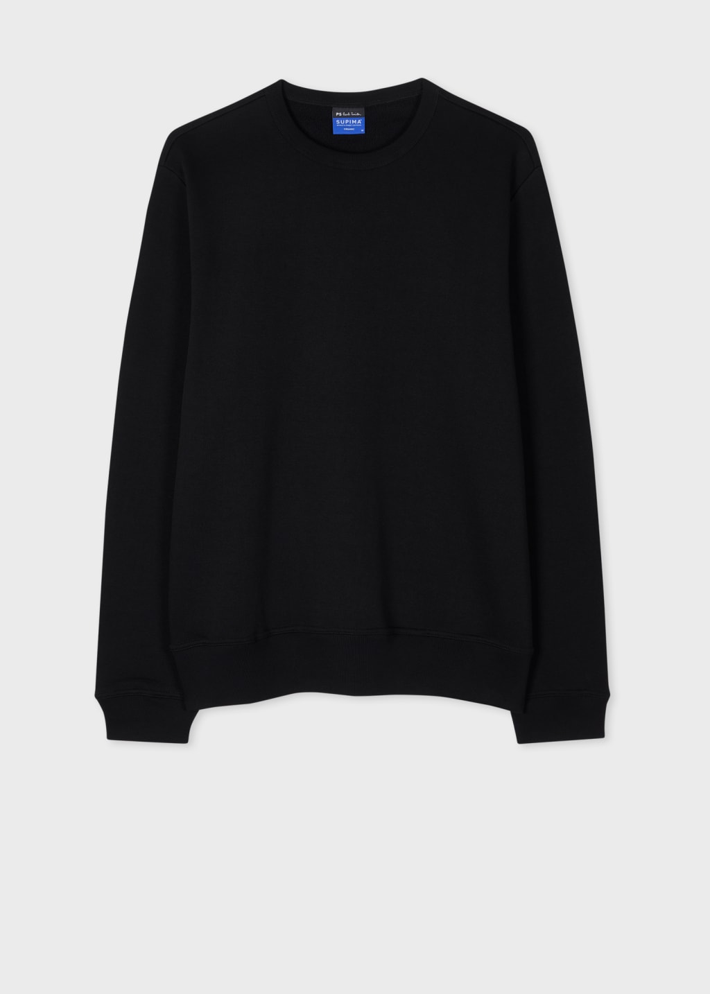 Front View - Black Supima Cotton Sweatshirt Paul Smith