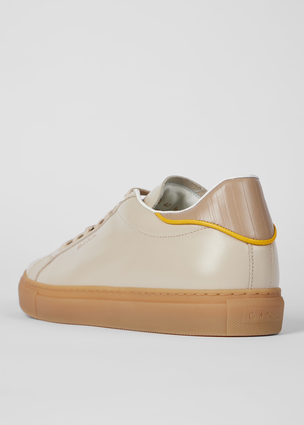 Detail View - Stone Leather 'Beck' Trainers Paul Smith