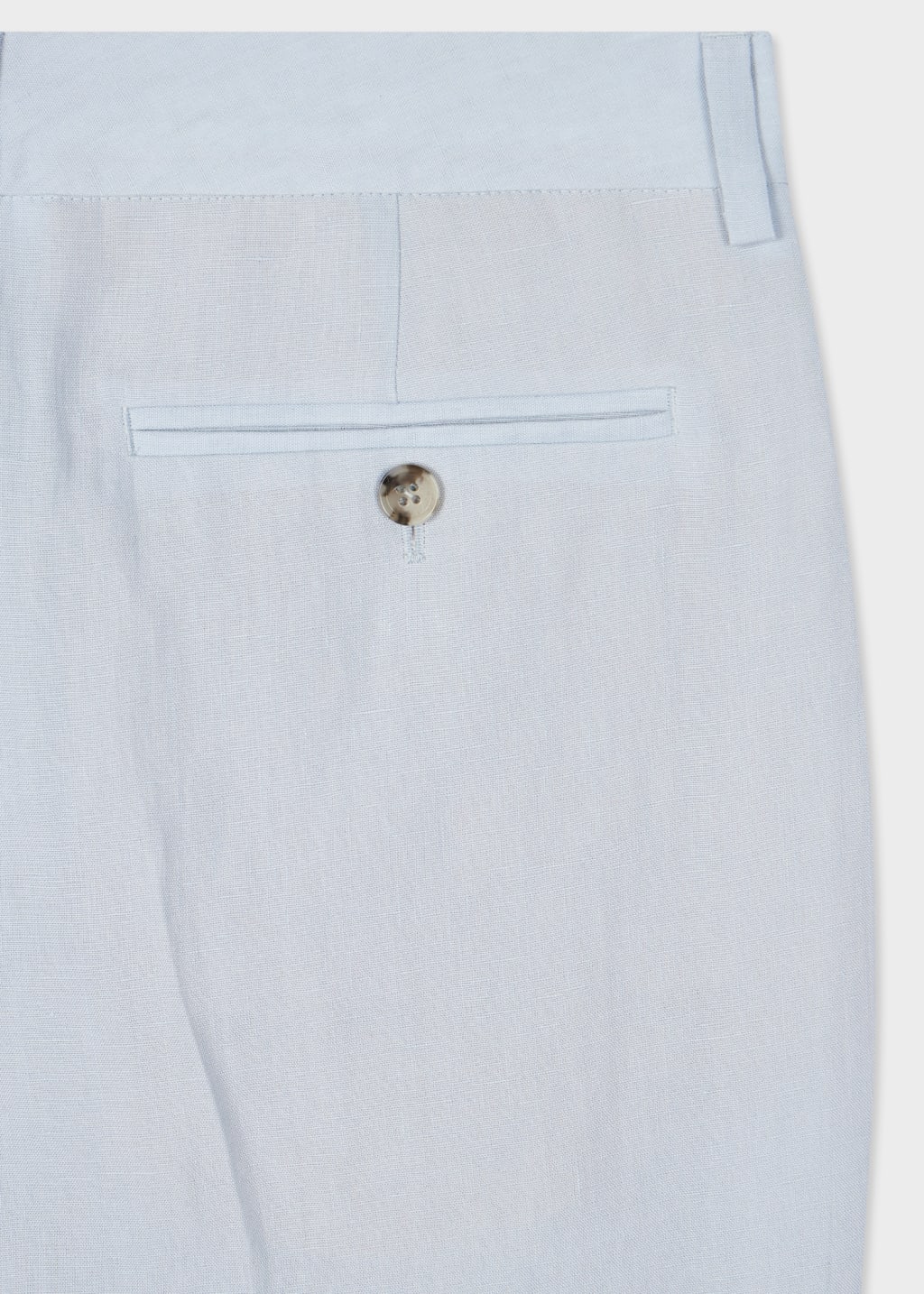 Detail View - Women's Pale Blue Linen Tapered Trousers Paul Smith