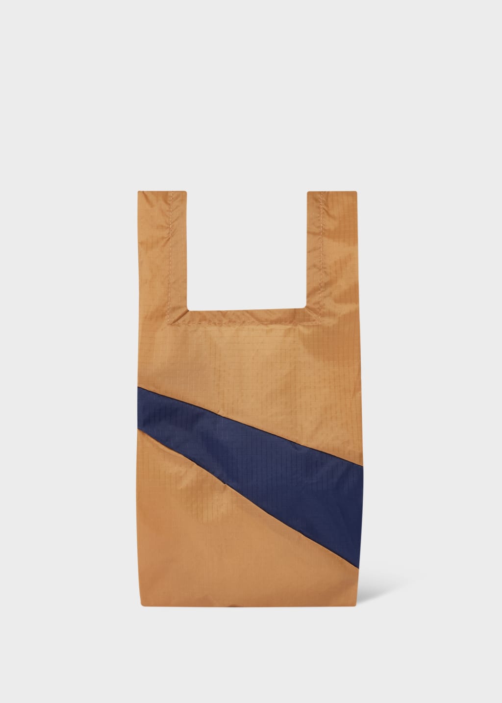Product View - Camel & Navy'The Shopping Bag' by Susan Bijl - Small