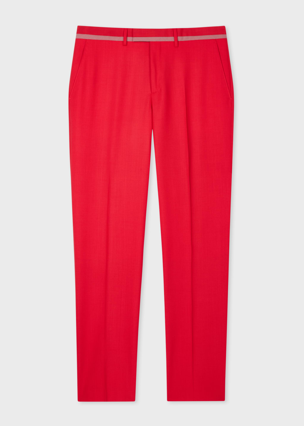 Front View - Red Fresco Wool Trousers Paul Smith