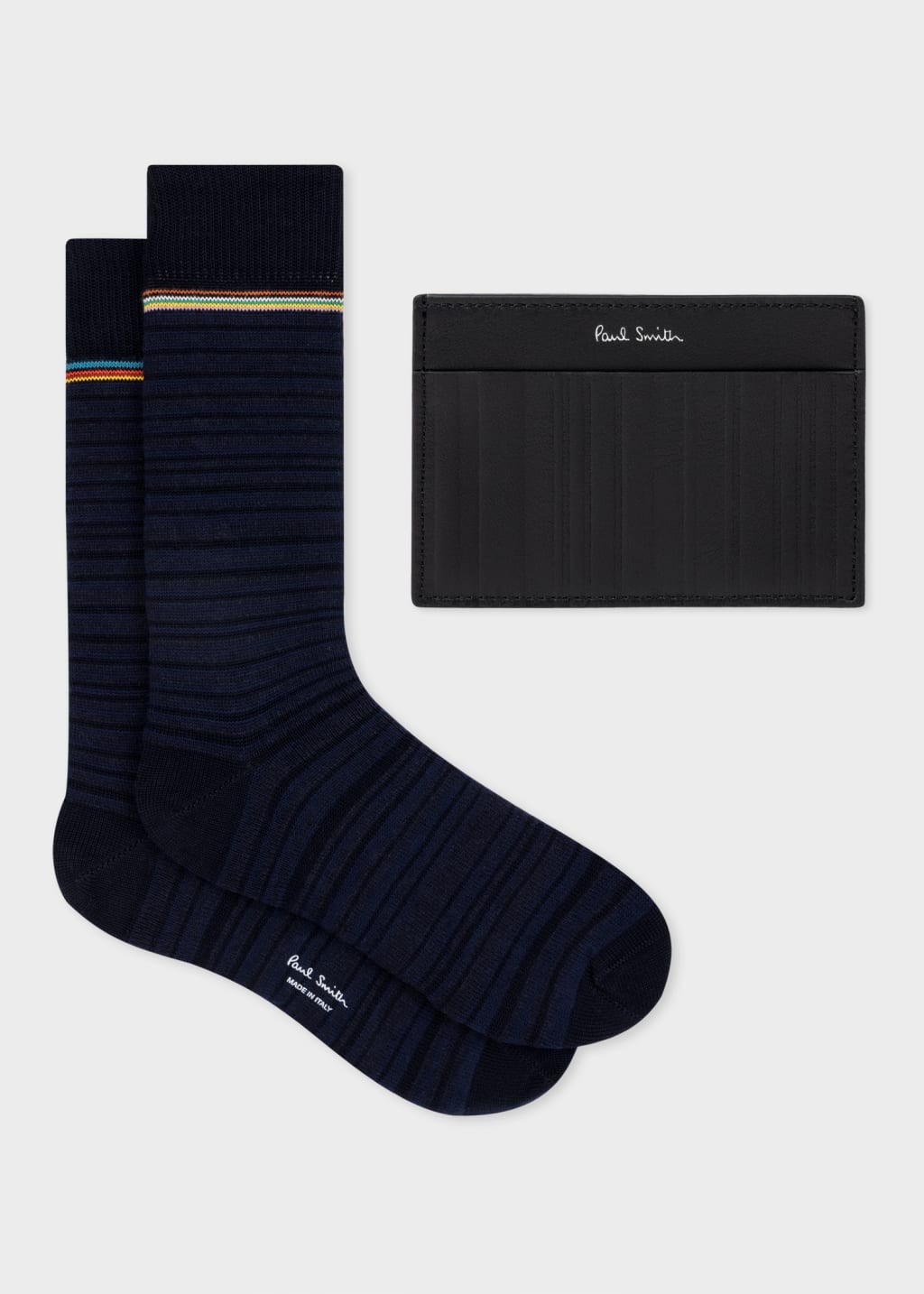 Product View - 'Shadow Stripe' Socks & Card Holder Gift Set by Paul Smith