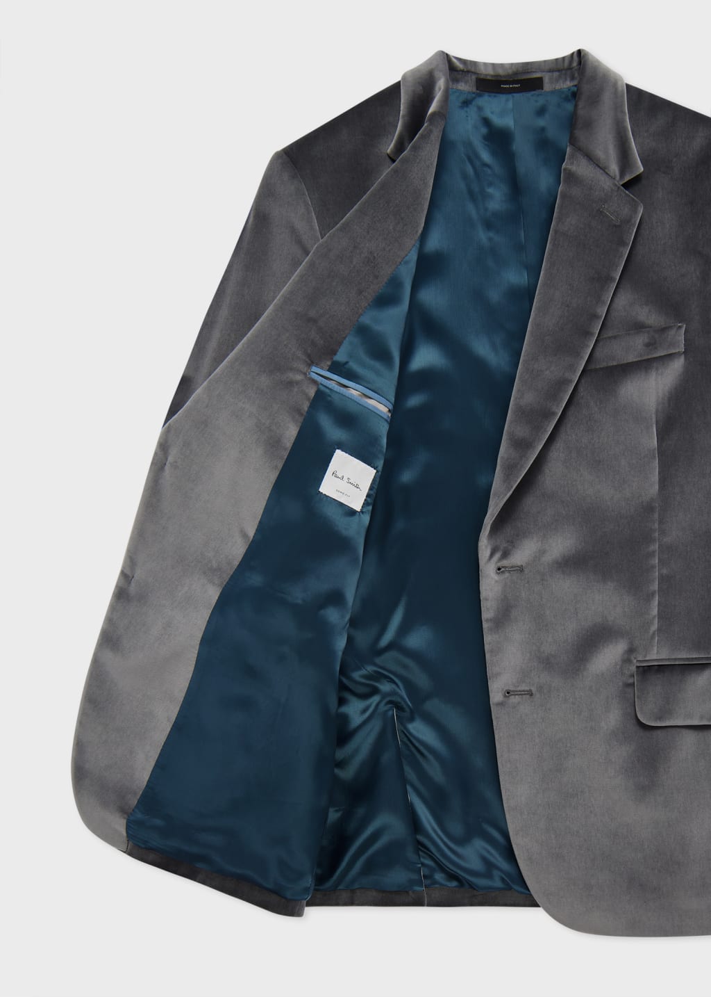 Bow-Accented Blazer with Deep V-Neckline - Gray main image 1
