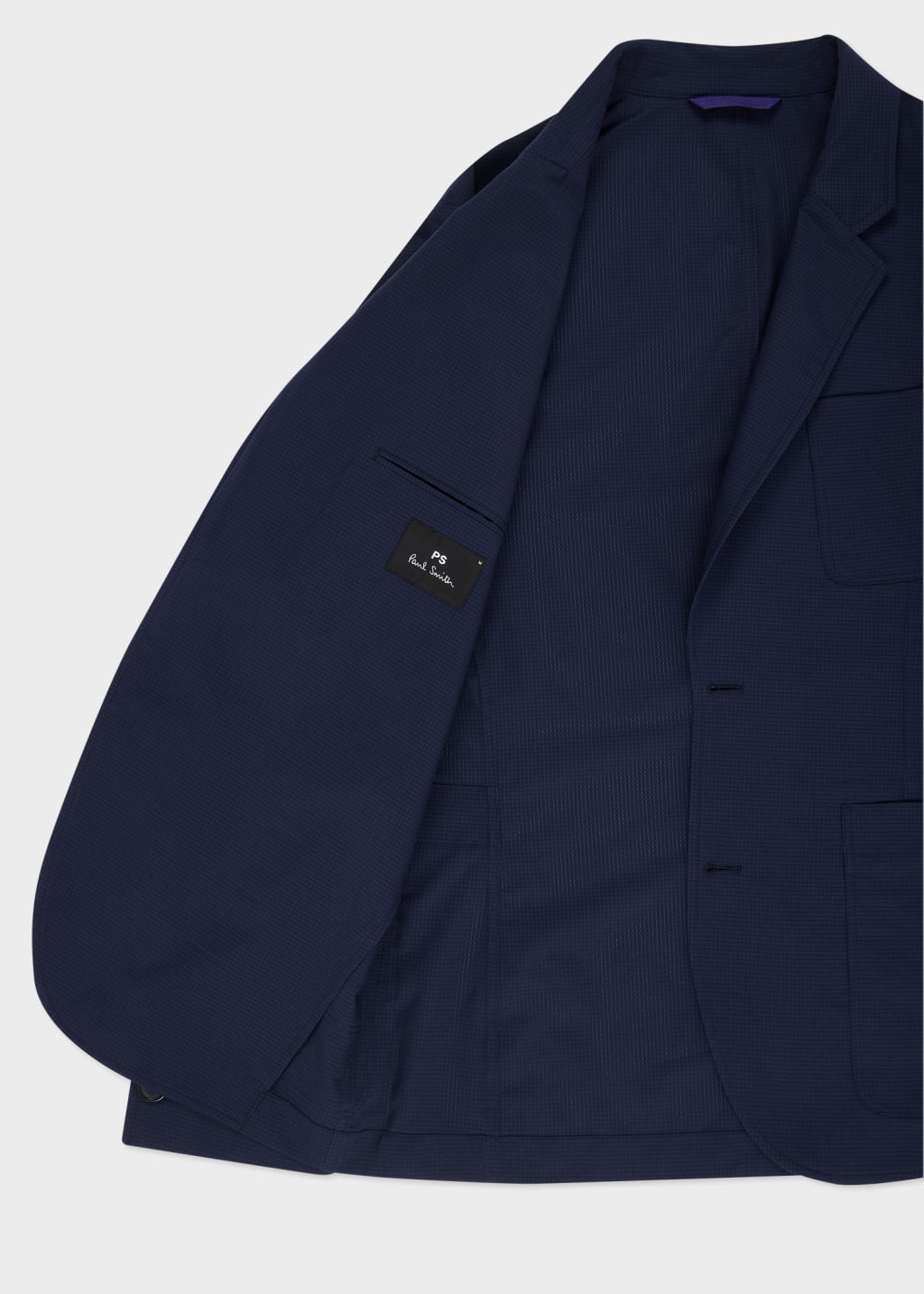 Men's Casual-Fit Navy Lightweight Stretch Suit