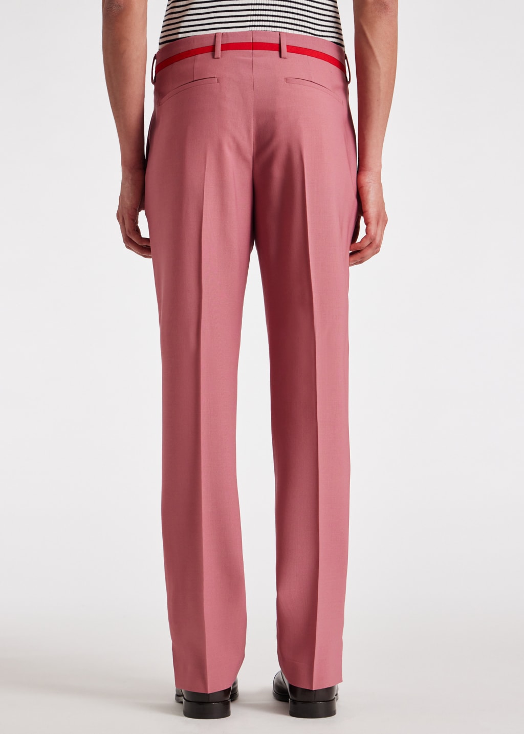 Model view - Pink Fresco Wool Trousers