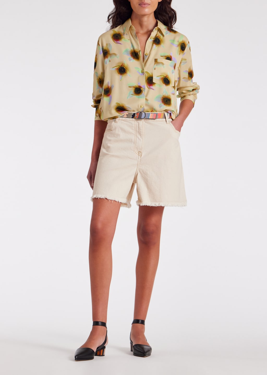 Model View - Lemon 'Ibiza Sunflair' Shirt by Paul Smith