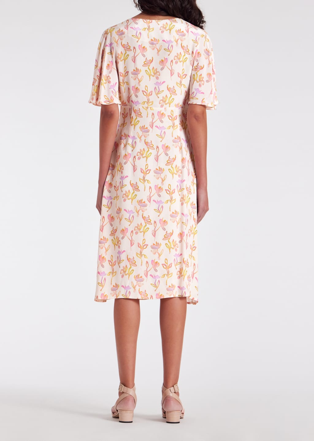 Model View - Women's Ecru 'Oleander' Dress Paul Smith