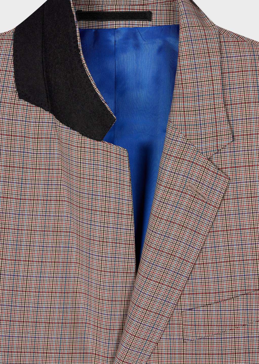 30007 Brown Slim Fit Checked Wool Jacket