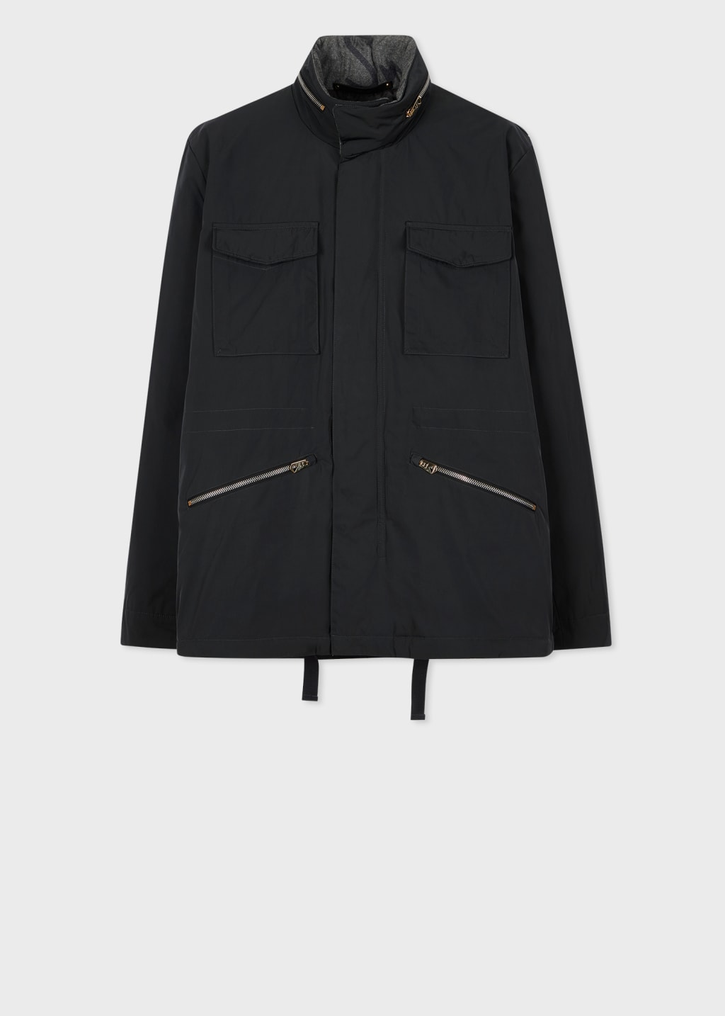 Dark Green Jacket with Concealed Hood