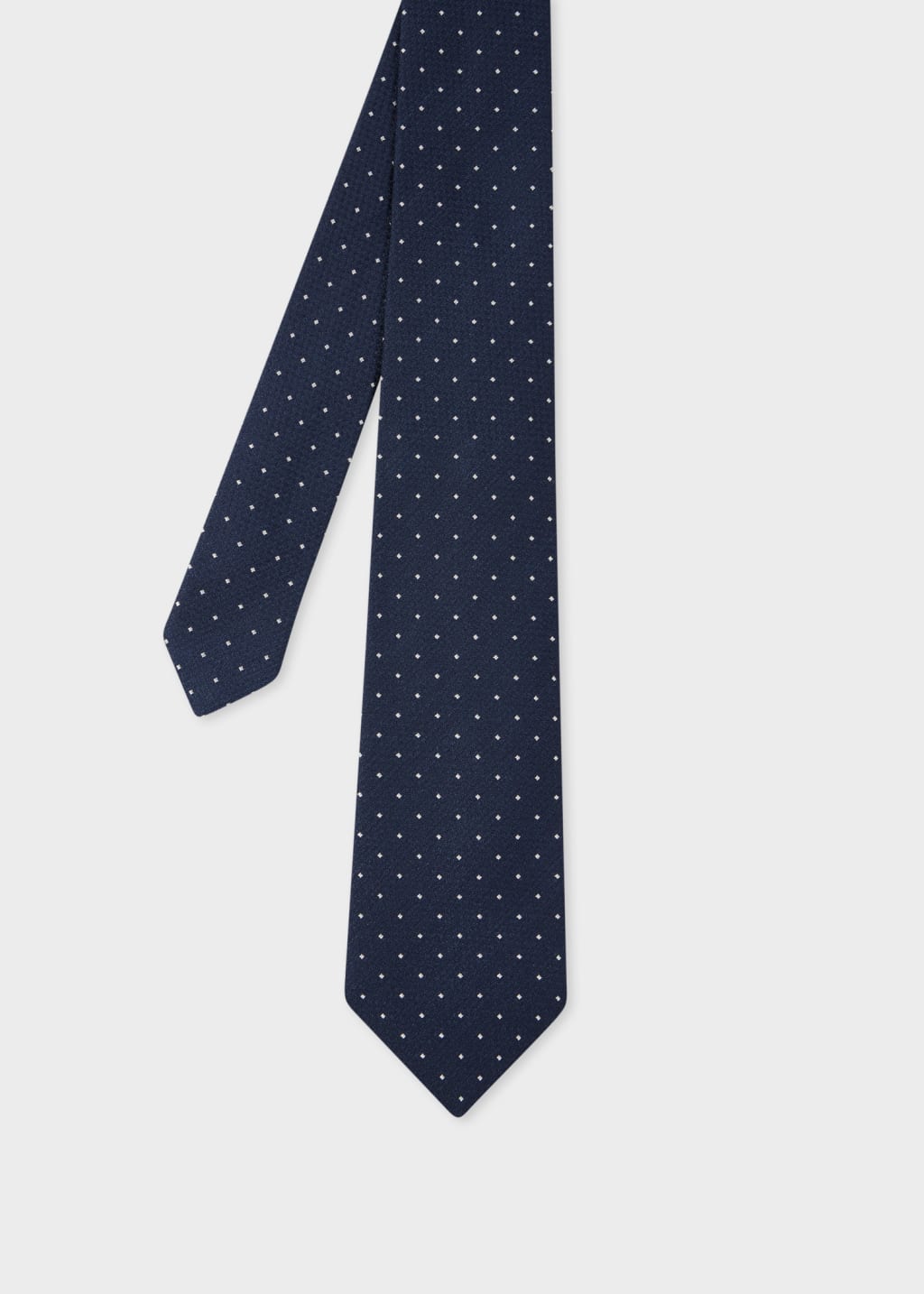 Front View - Navy Cubic Polka Dot Tie Paul Smith