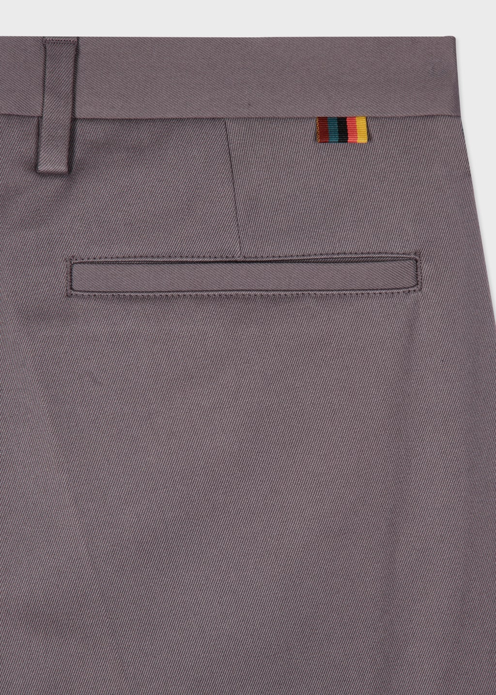 Detail View - Slim-Fit Ash Grey Cotton-Stretch Chinos Paul Smith