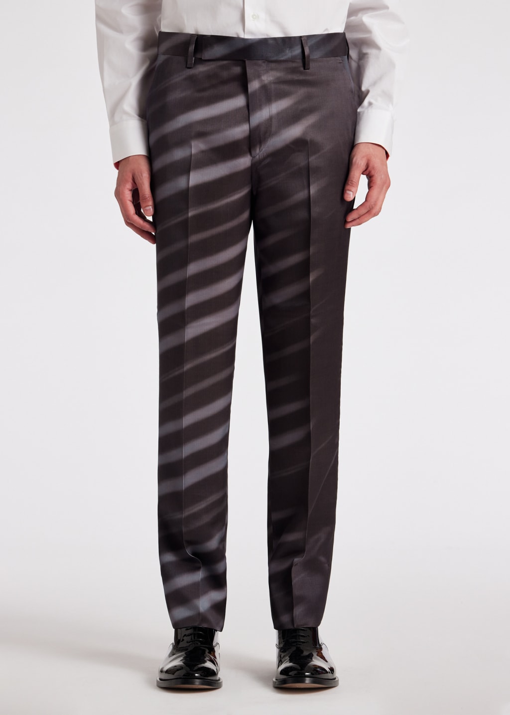 Model View - Tailored-Fit 'Morning Light' Viscose-Wool Suit by Paul Smith