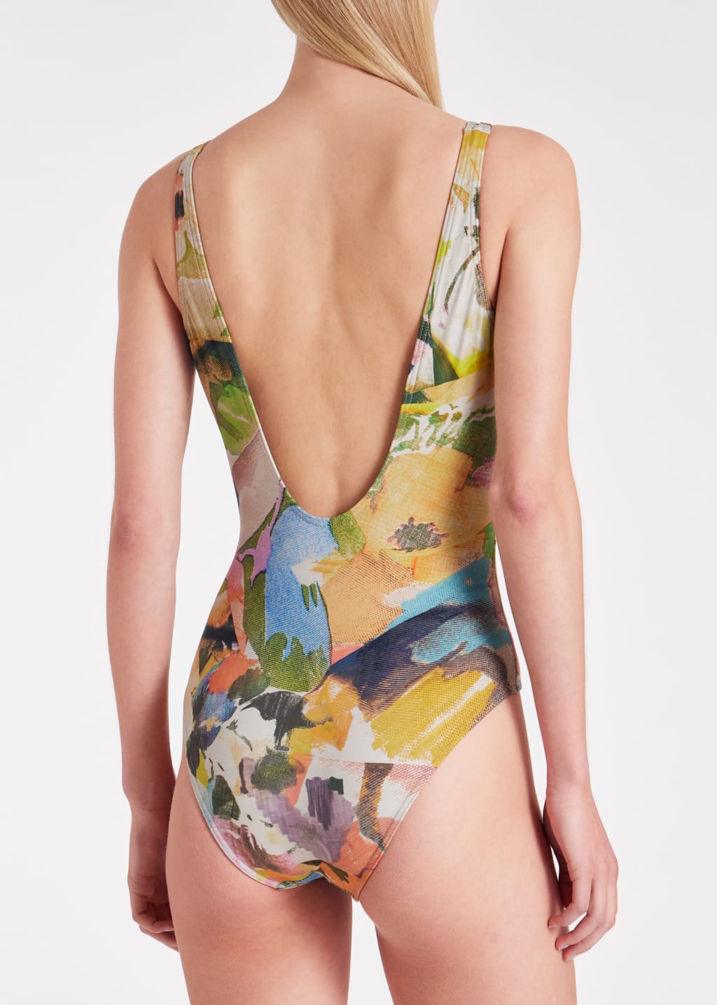 Model View - Women's 'Floral Collage' Swimsuit Paul Smith