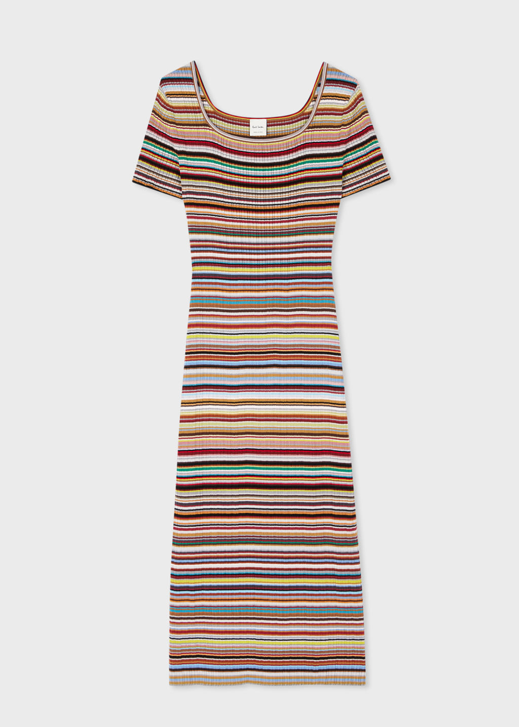 Front View - Women's 'Signature Stripe' Knitted Dress Paul Smith