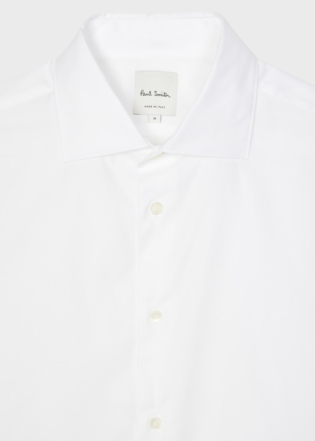 Product view - Slim-Fit White Textured-Cotton Shirt Paul Smith