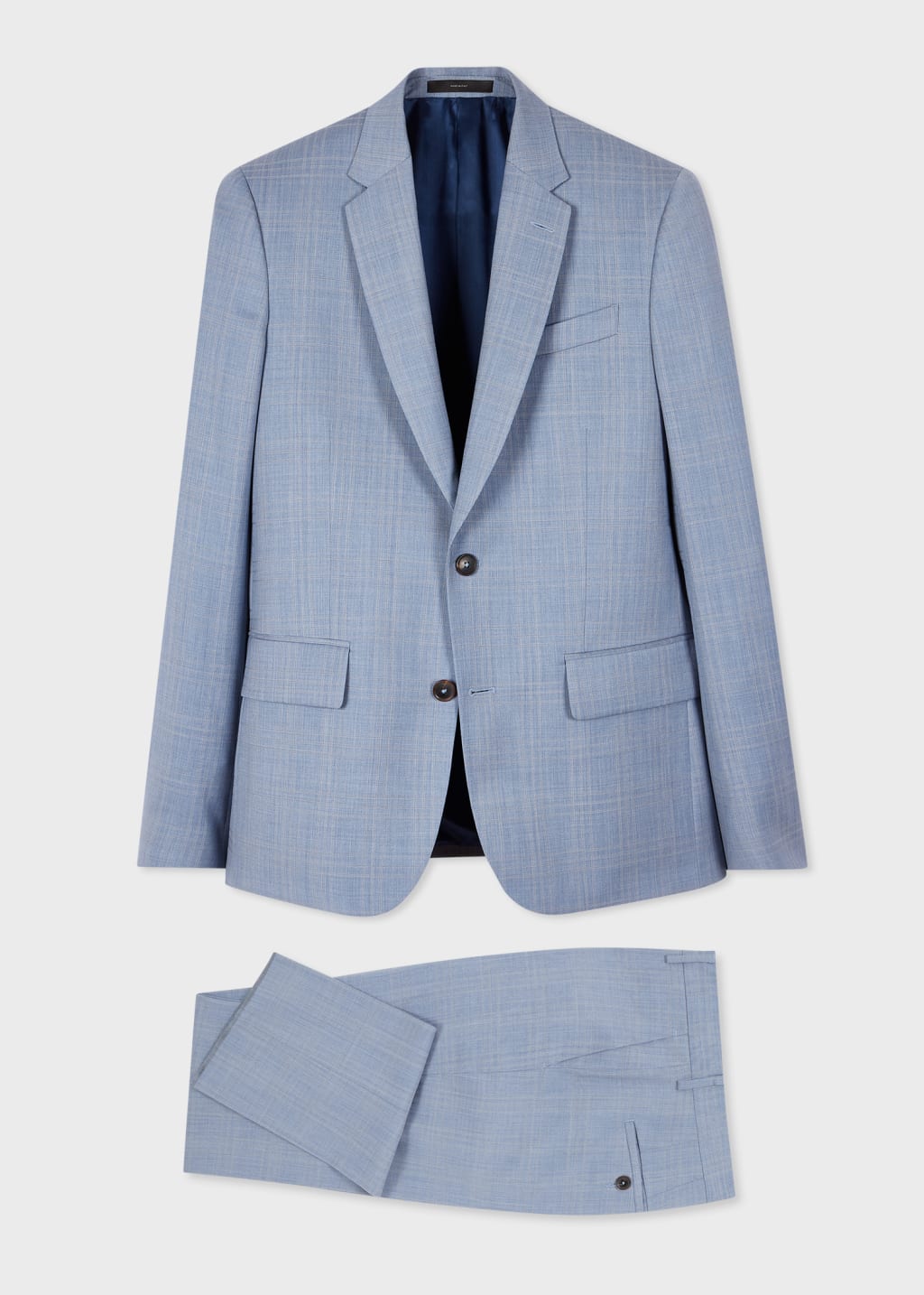 Product view - The Soho - Tailored-Fit Pale Blue Check Wool Suit Paul Smith