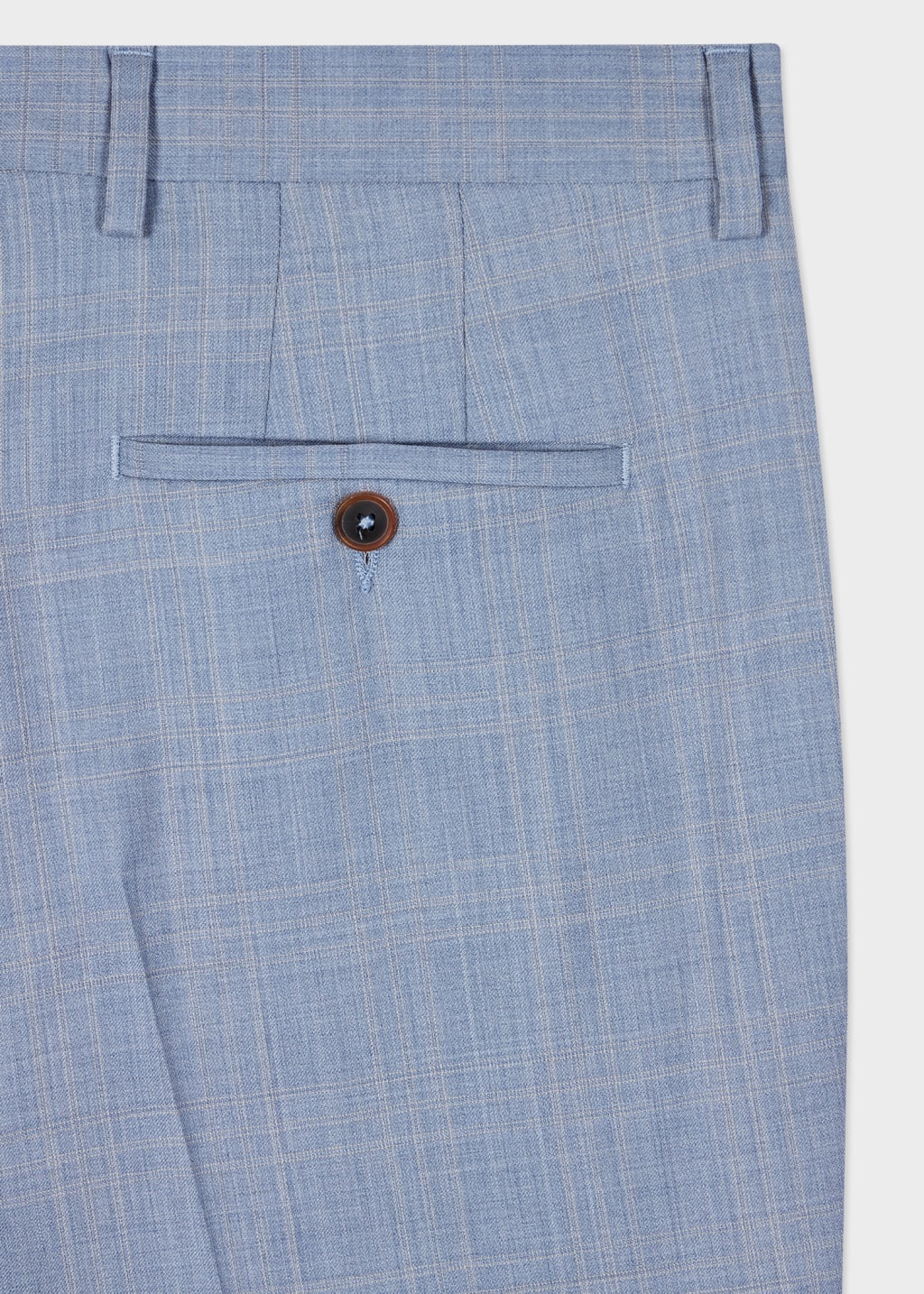 The Soho - Tailored-Fit Pale Blue Check Wool Suit