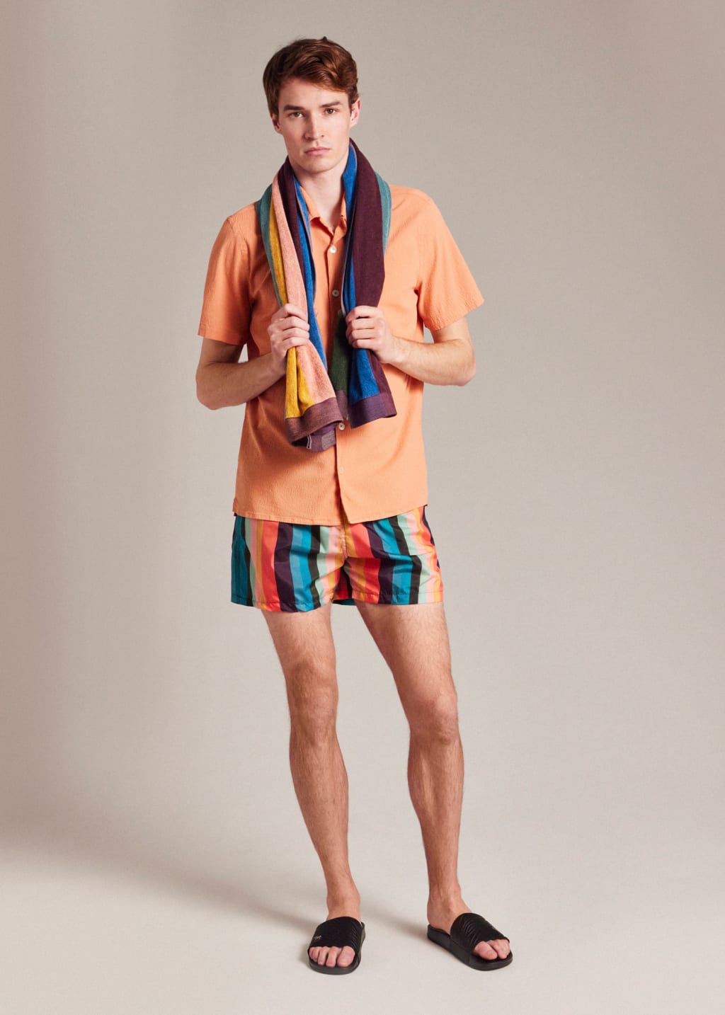Model View - Artist Stripe' Swim Shorts Paul Smith