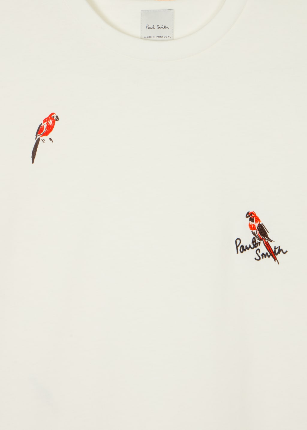 Product view - White Embroidered 'Bird' Cotton T-Shirt Paul Smith
