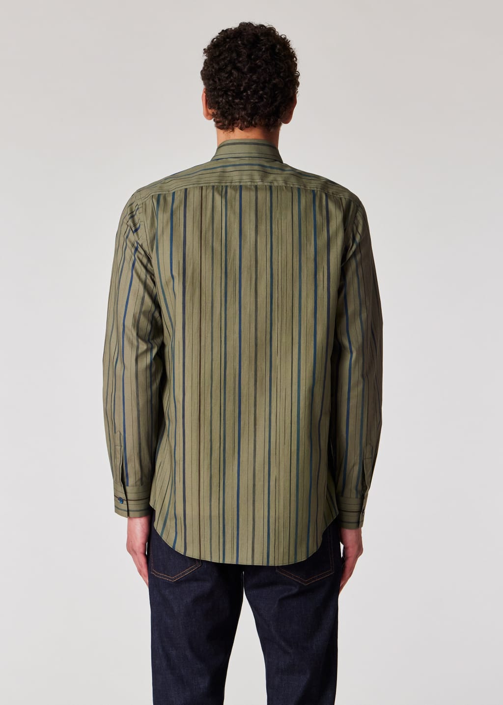 Model View - 'Pencil Stripe' Regular-Fit Shirt Paul Smith