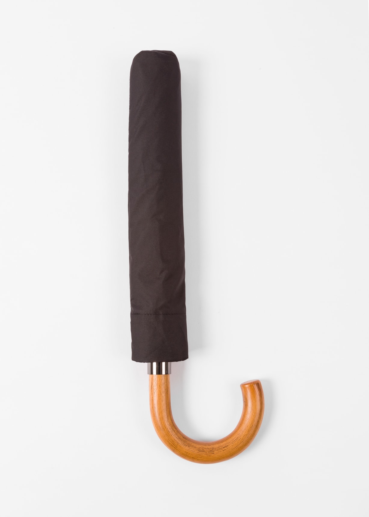Black 'Signature Stripe' Border Compact Umbrella