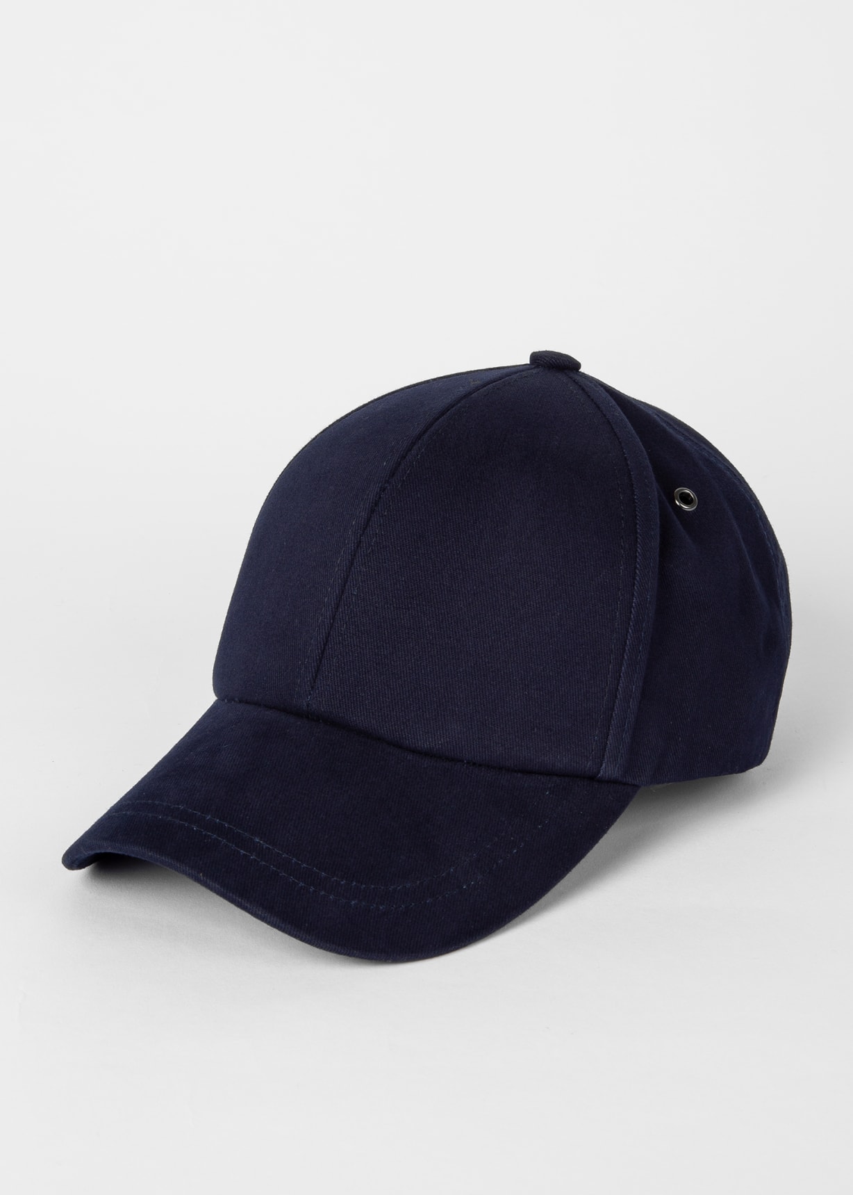 Navy 'Signature Stripe' Trim Cotton Baseball Cap