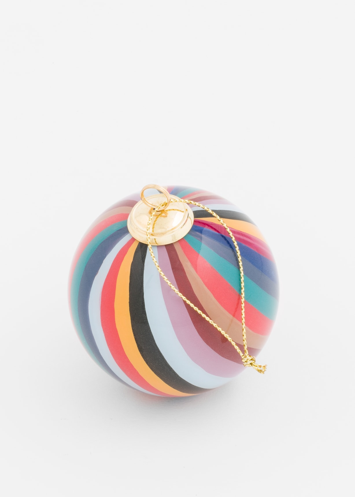 Top View - Hand-Painted Swirl Glass Bauble Paul Smith