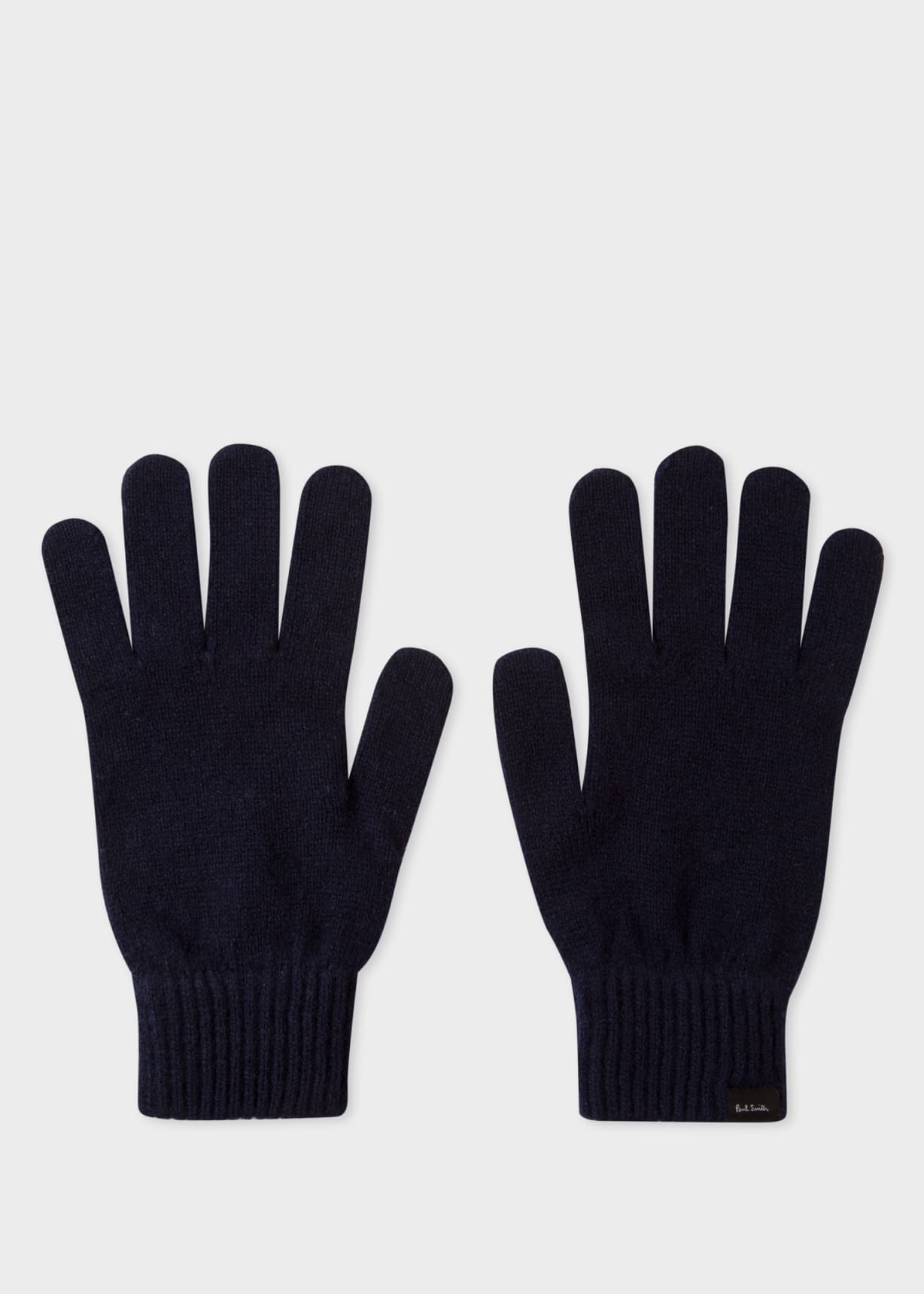 Front View - Dark Navy Cashmere-Blend Gloves Paul Smith