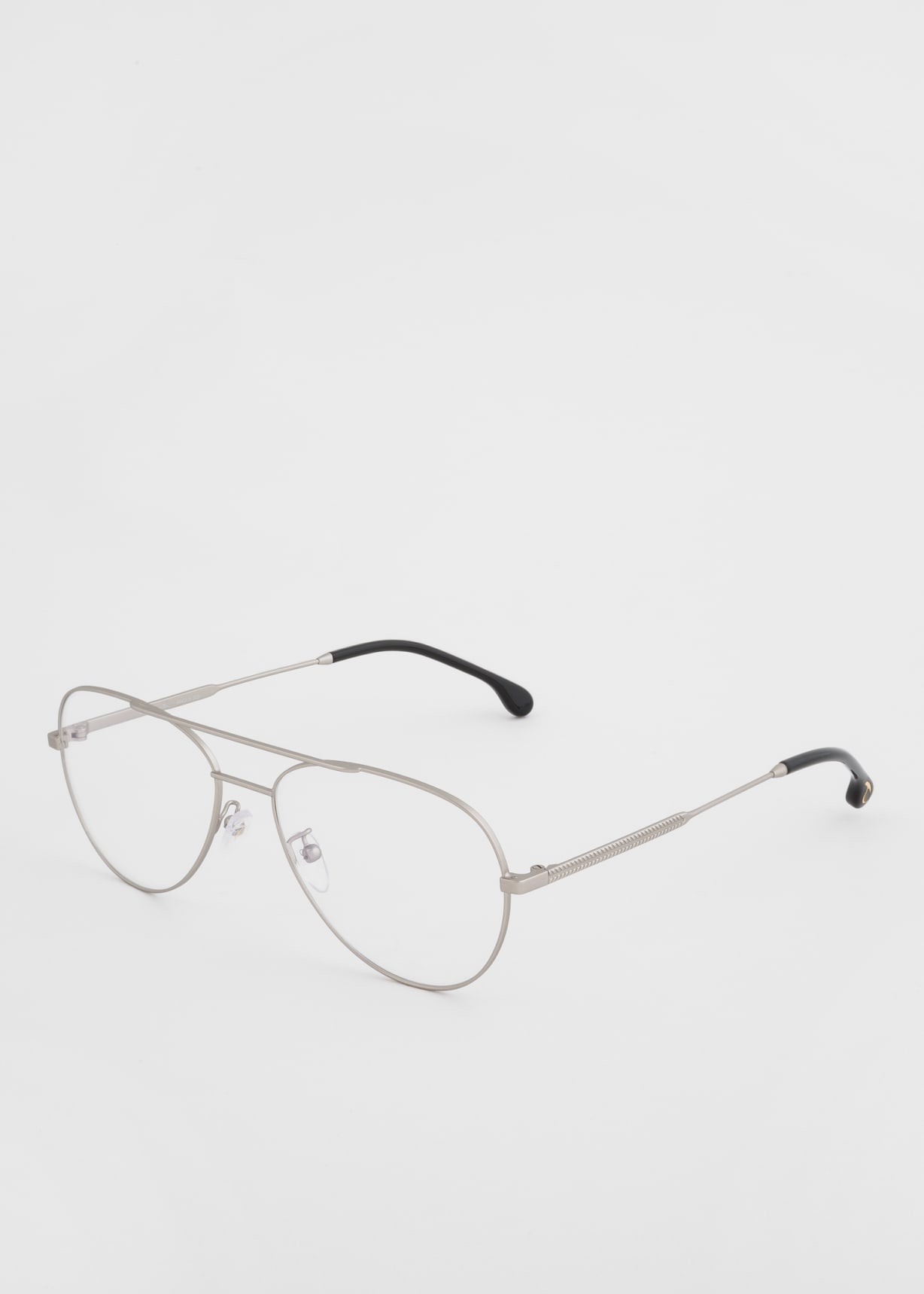 Matte Silver And Black Ink 'Angus' Spectacles