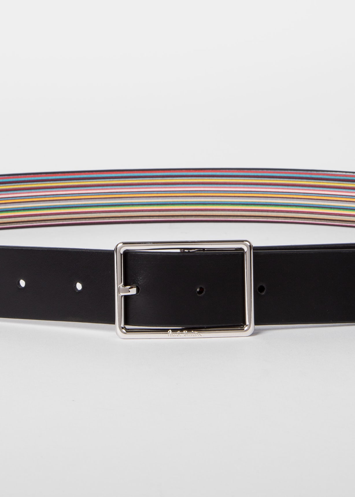 革ベルト　Ｐａｕｌ Ｓｍｉｔｈ Men's Leather 'Signature Stripe' Reversible Cut-To-Fit Belt