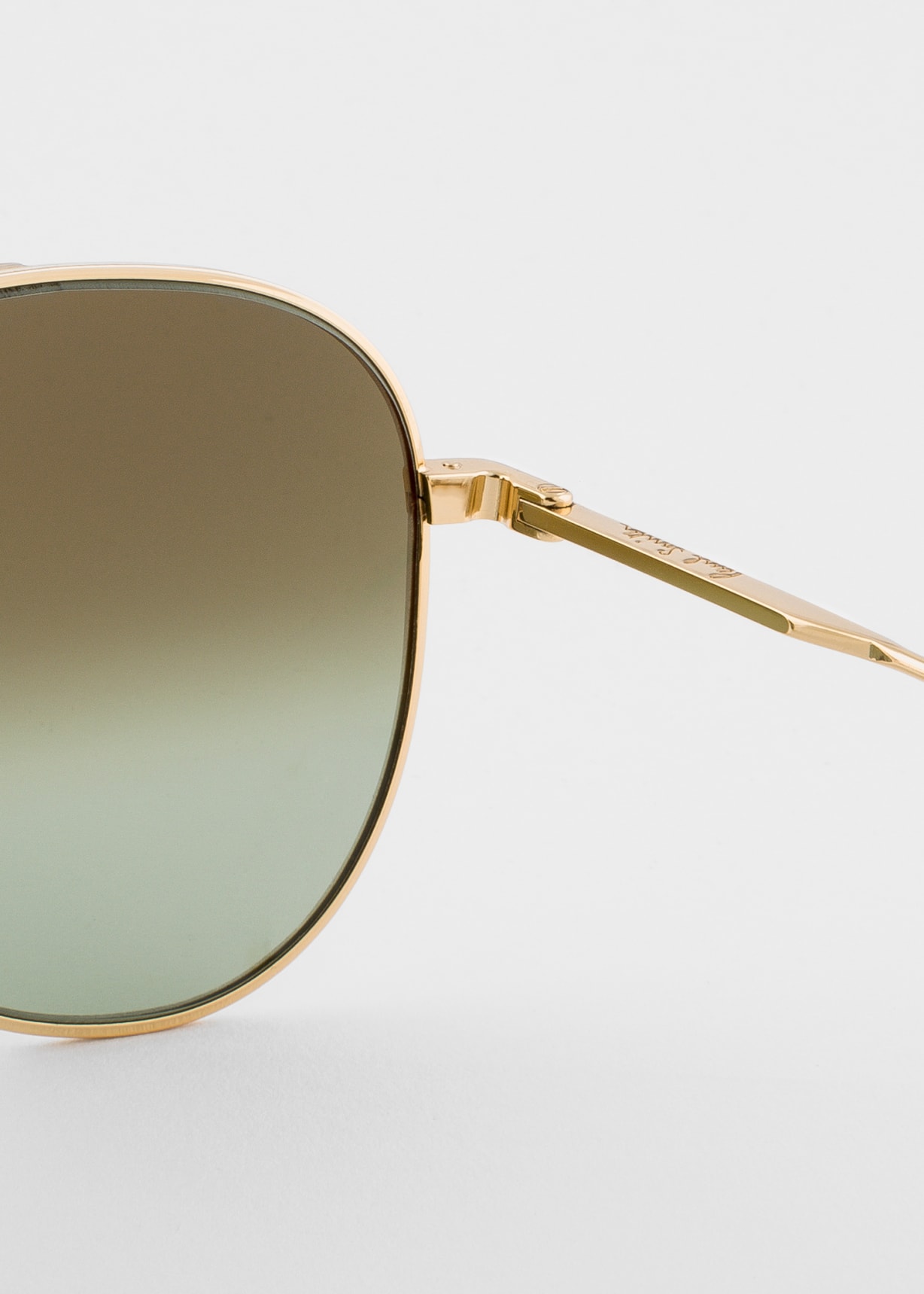 Paul Smith Sunglasses Aviator Gold Frame PS817 135 Gradient Brown Unisex vintageframes Vintage Paul Smith (PS 817) sunglasses. The  main image 2