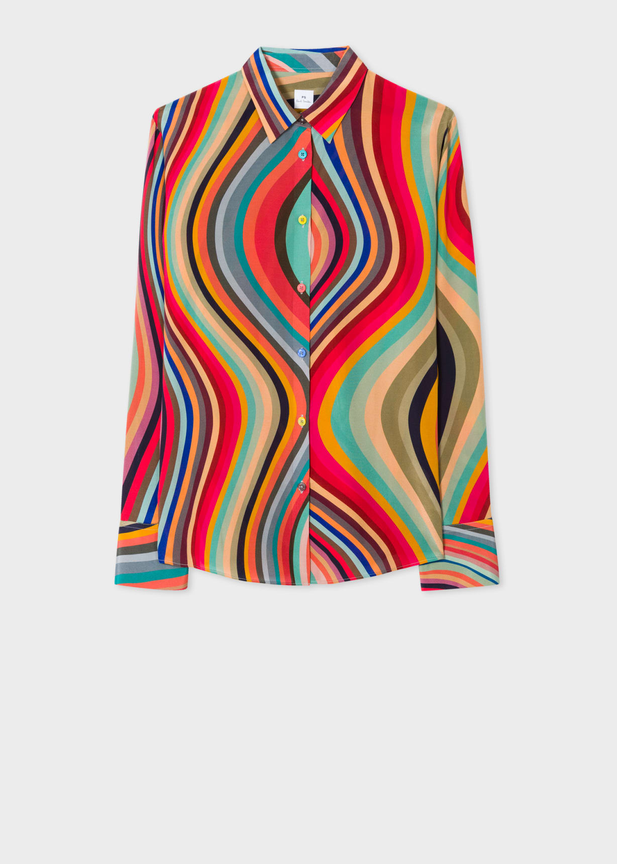 Women’s Swirl Print Silk Shirt