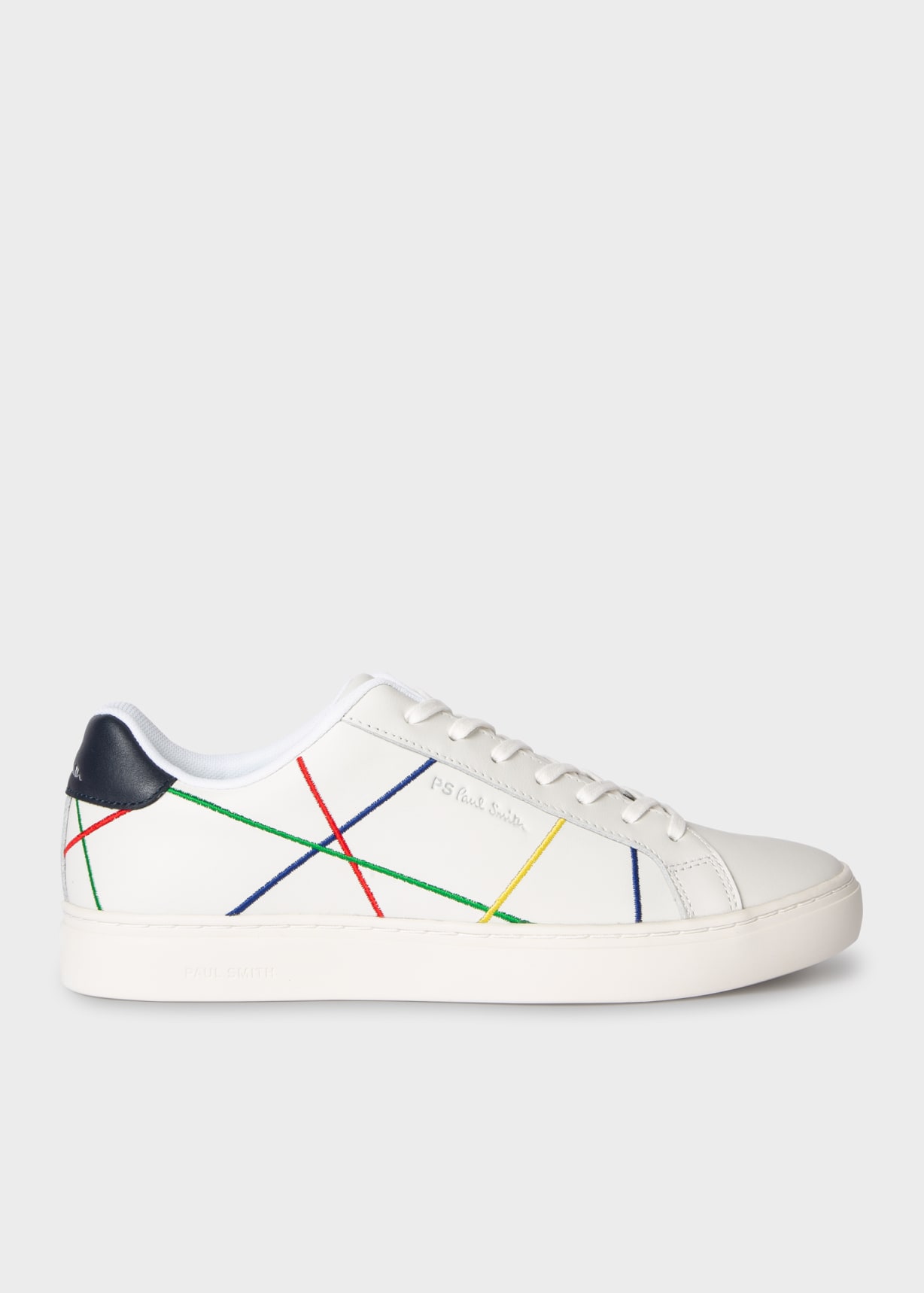 Men's White Abstract 'Rex' Sneakers