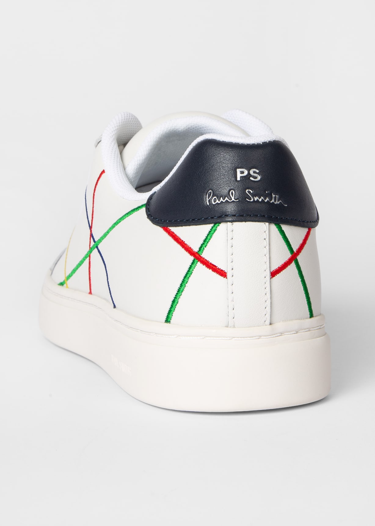 Men's White Abstract 'Rex' Sneakers