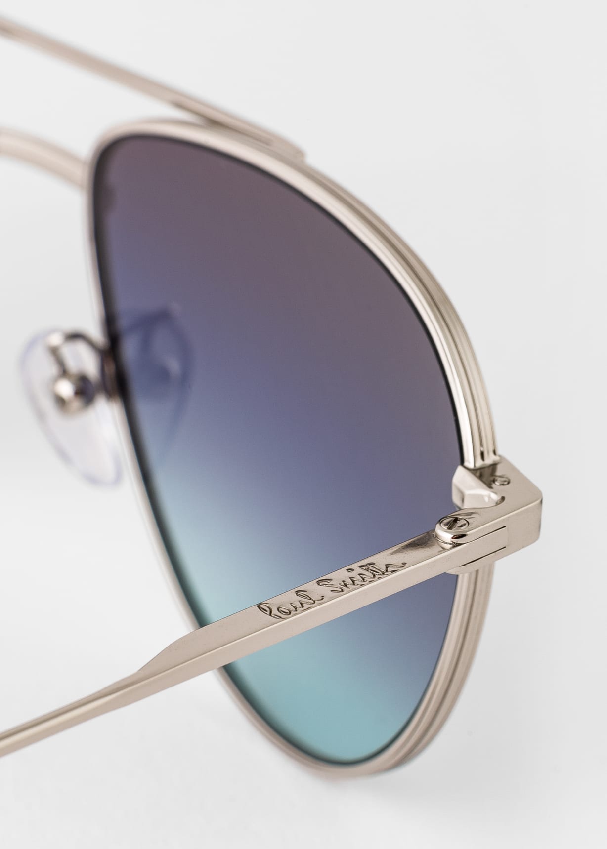 Paul Smith Silver Aviator Sunglasses Paul Smith Matte Silver  main image 3