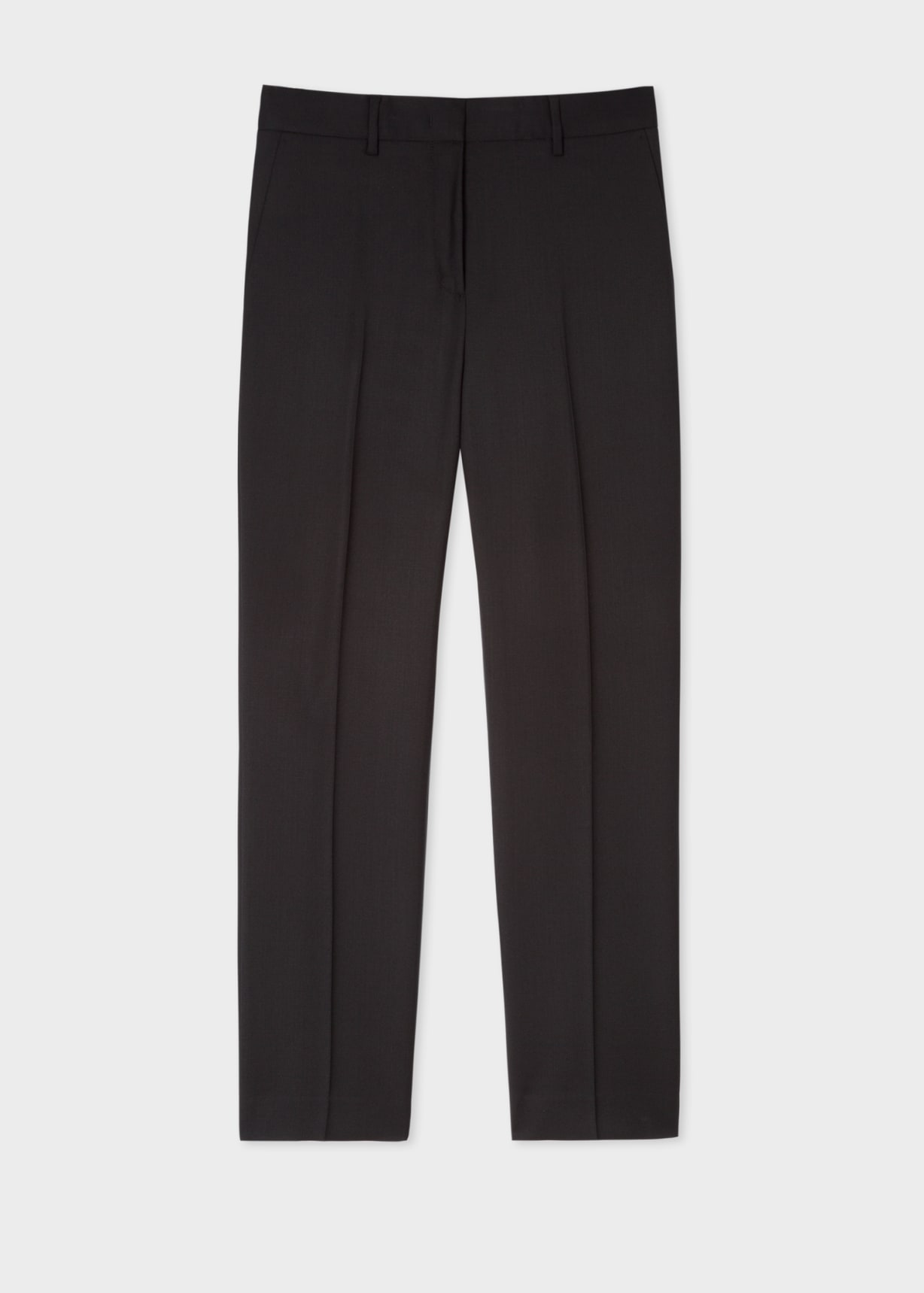 Product view - A Suit To Travel In - Women's Black Slim-Fit Wool Trousers