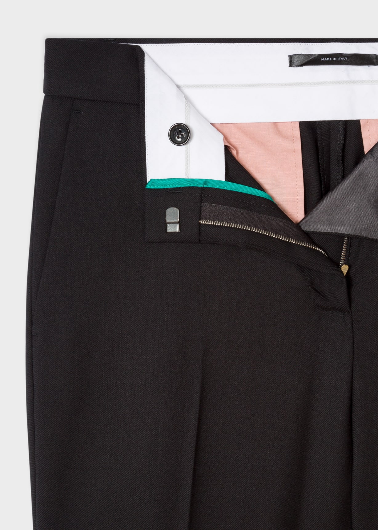 Model view - A Suit To Travel In - Women's Black Slim-Fit Wool Trousers