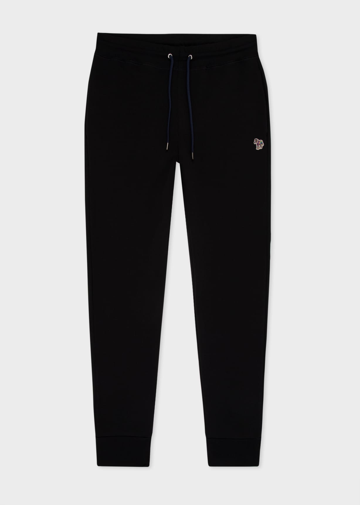 Men's Slim-Fit Black Zebra Logo Sweatpants