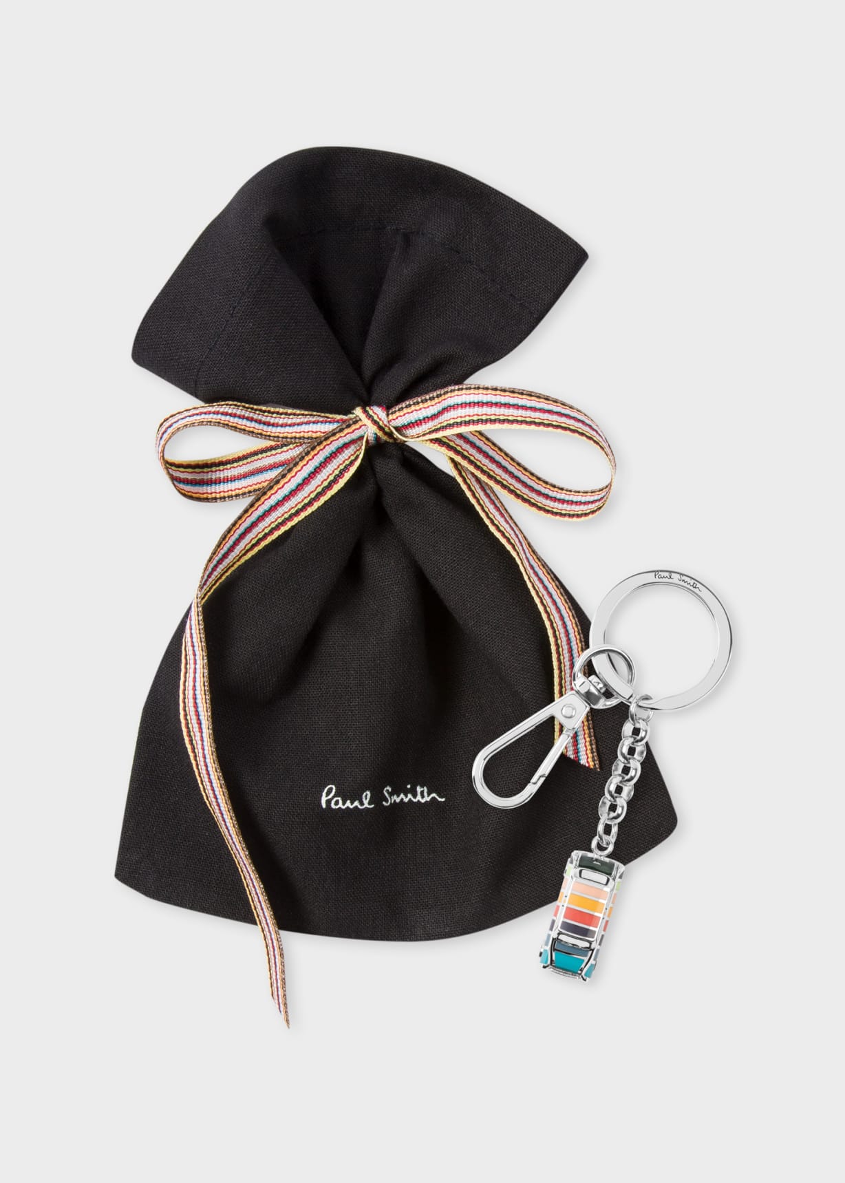 Silver Artist Stripe 'Mini' Keyring