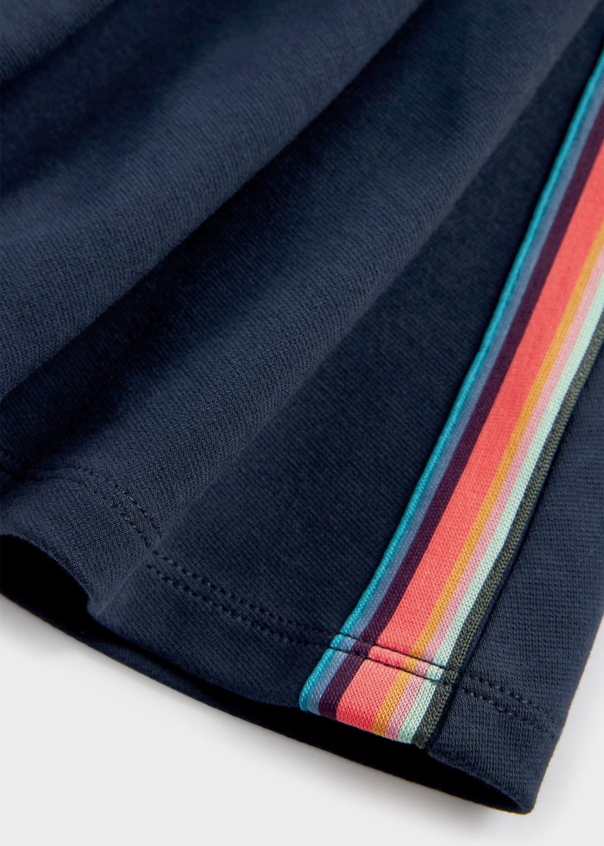 Detail View - 2-13 Years Navy Ponte Stripe Dress Paul Smith
