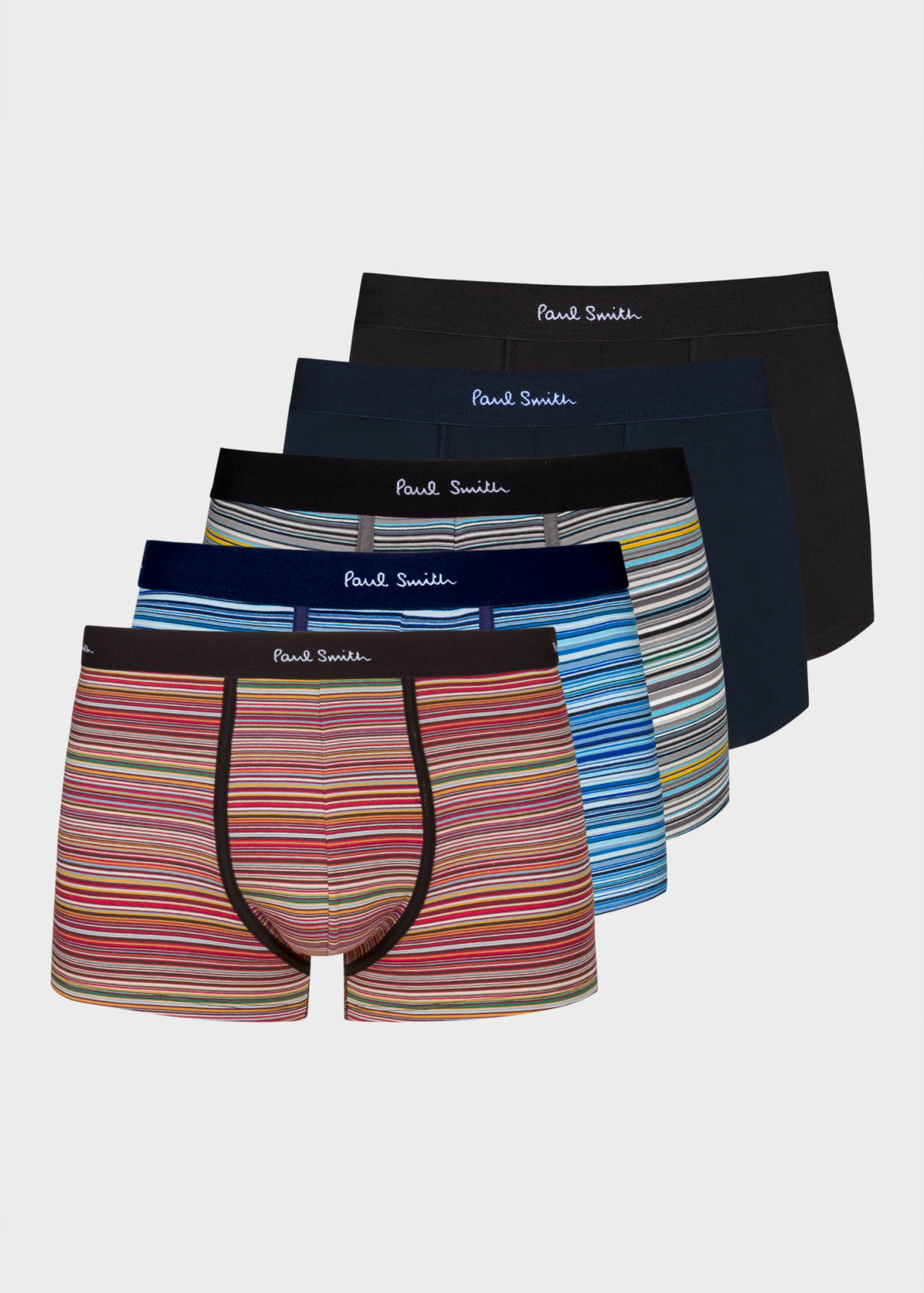 Paul SmithポールスミスTRUNK 5PACK Sサイズ Signature Stripe' and Plain Boxer Briefs Five Pack