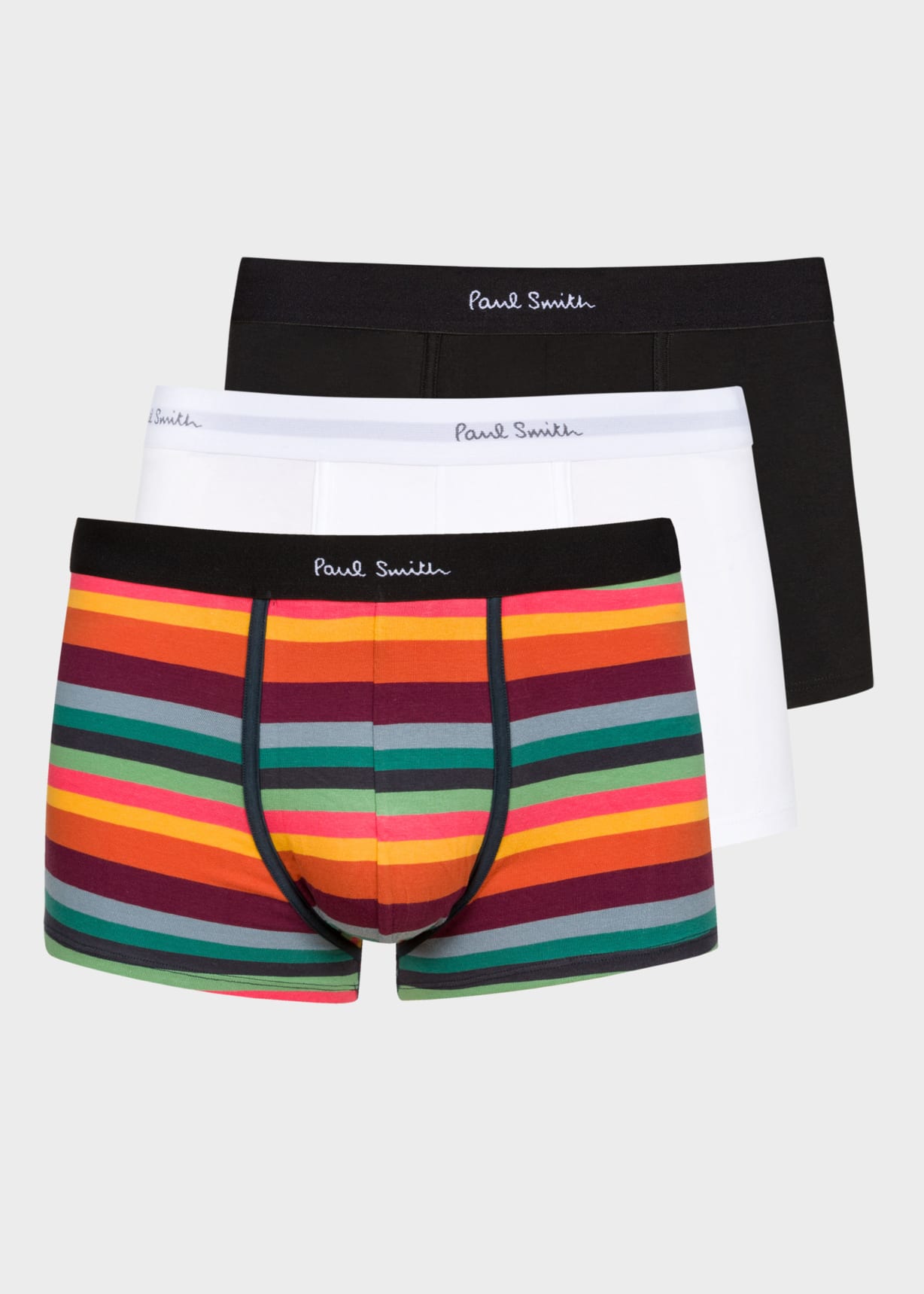 ボクサーパンツ Paul Smith Pack Of Three Briefs Black Low-Rise 'Artist Stripe' Boxer Briefs Three Pack