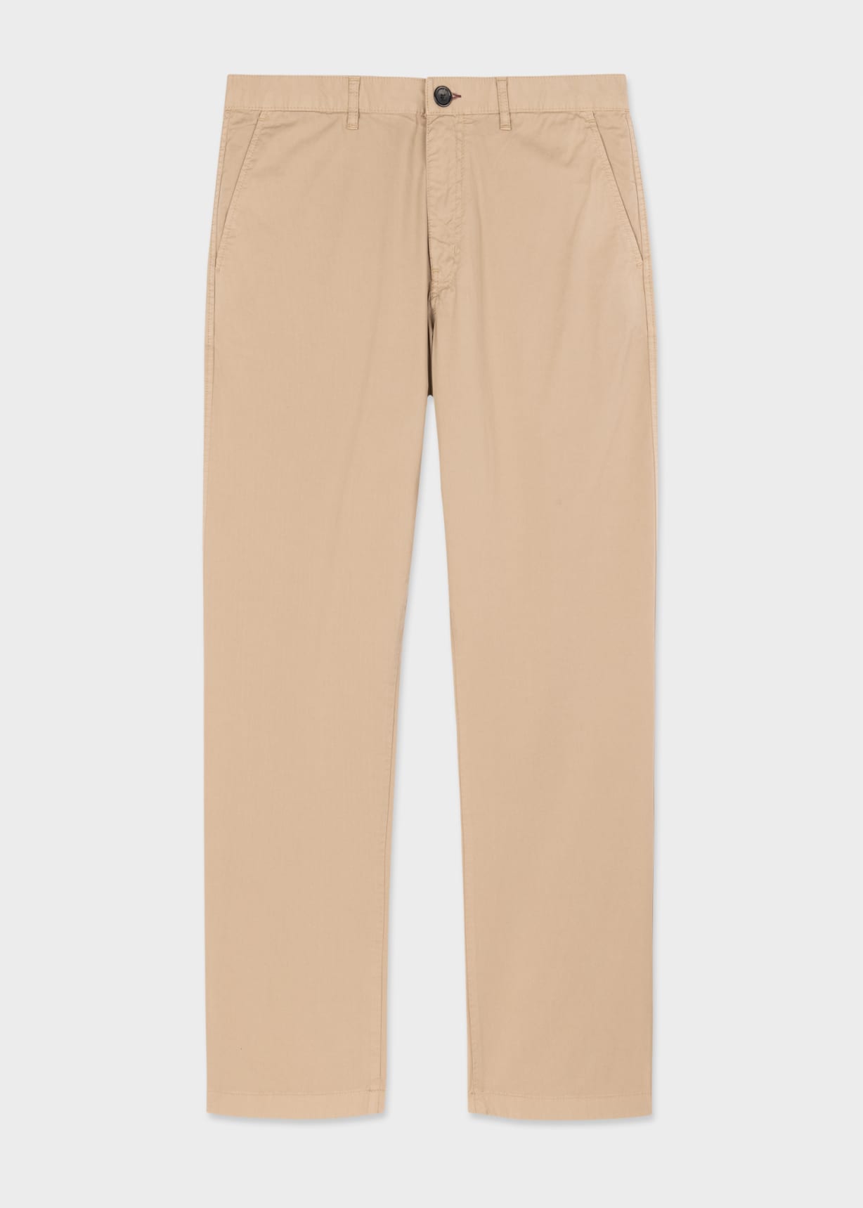 Front View - Tapered-Fit Tan Pima Stretch-Cotton Chinos Paul Smith