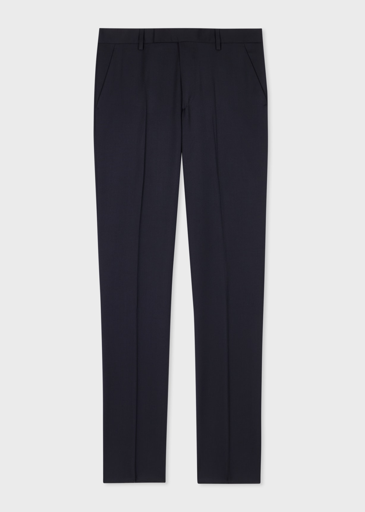 Men's Tailored-Fit Navy Wool Twill Two-Button Suit